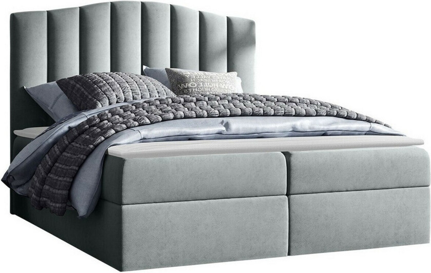 Herstello Sengeramme 120x200 cm - Lysegrå