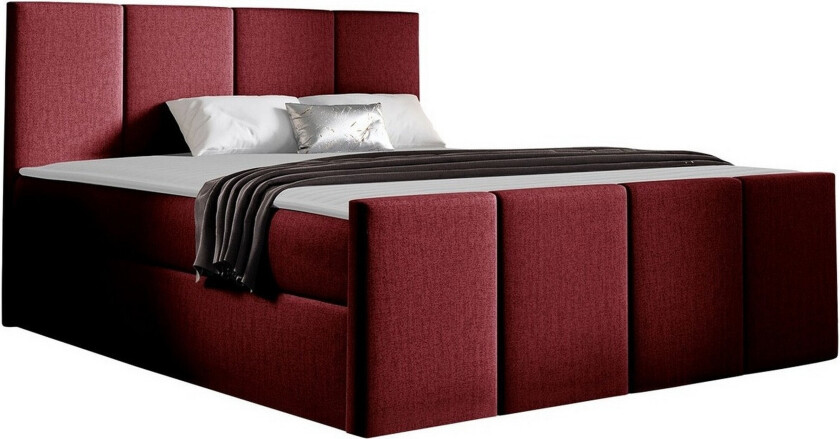 Ripon Sengeramme 180x200 cm - Mørkerød