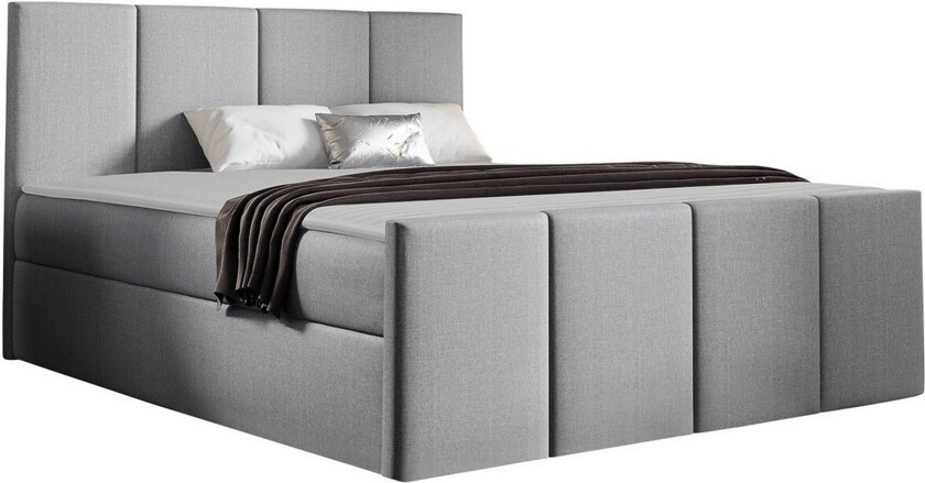 Ripon Sengeramme 120x200 cm - Lysegrå/Mørkegrå