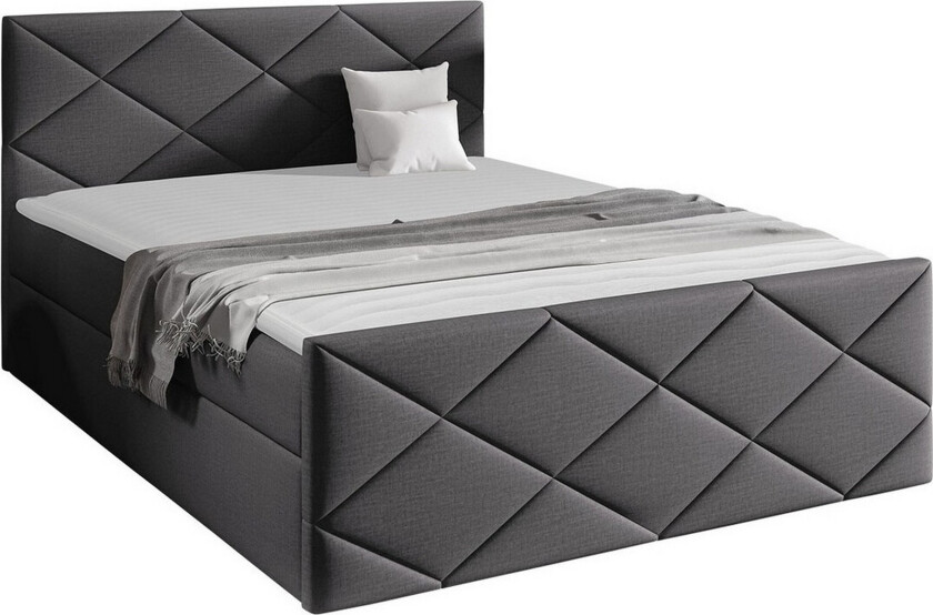 Boisdale Sengeramme 180x200 cm - Mørkegrå