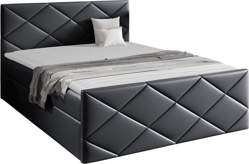 Boisdale Sengeramme 160x200 cm - Mørkegrå