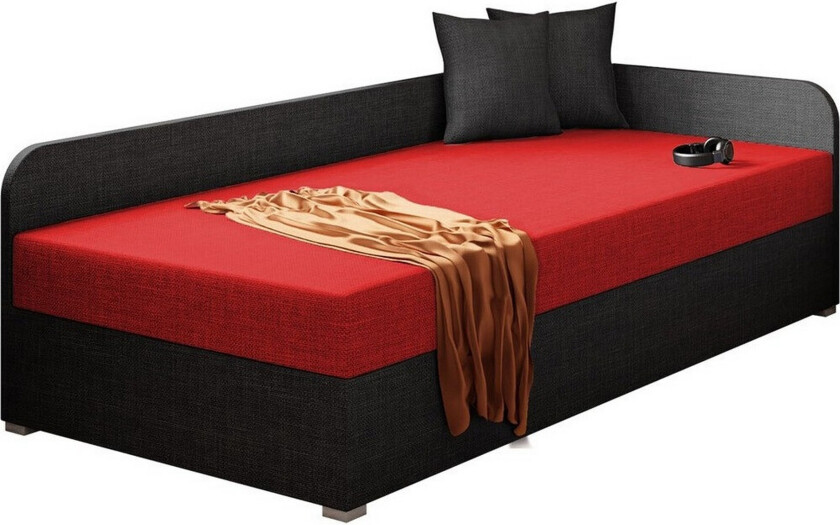 Unona Sengeramme 90x200 cm - Rød/Svart