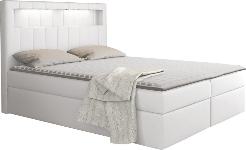 Kontinentalseng 180x200 Hvit - Hvit