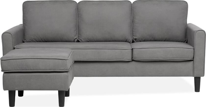 Avesta Sofa 2-4 Sete Med Fotskammel - Grå
