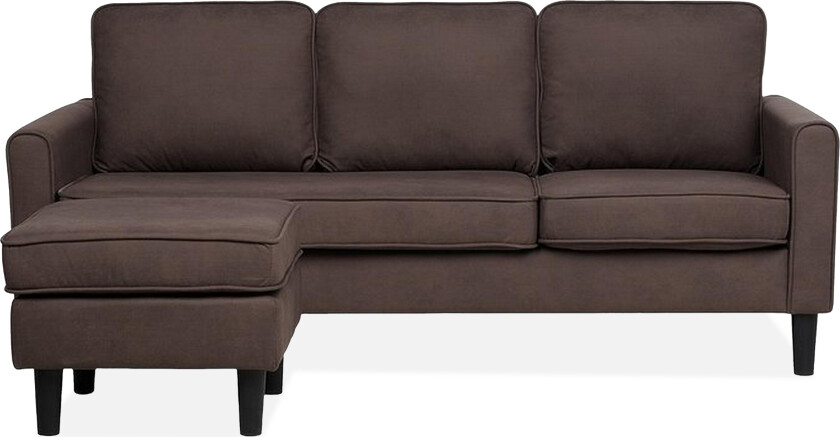 Avesta Sofa 2-4 Sete Med Fotskammel - Brun