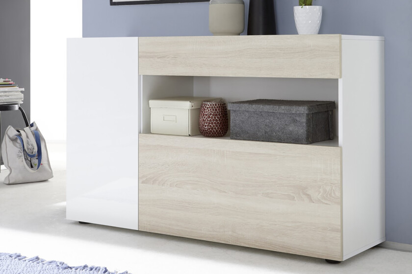 Nicery Sideboard 130 cm - Hvit/Brun