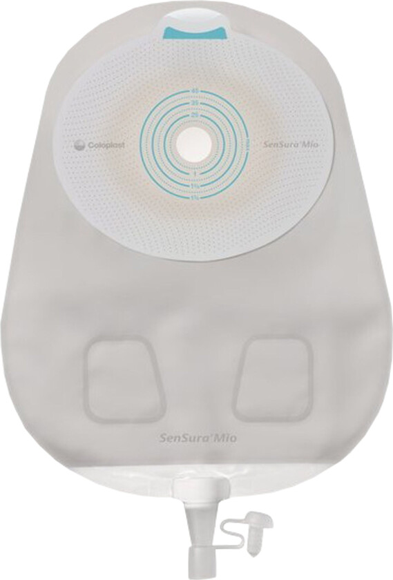 Coloplast SenSura Mio 1-delt urostomipose, 105850, Kleberkobling, hullstørrelse 30-45, maxi, 30 stk.