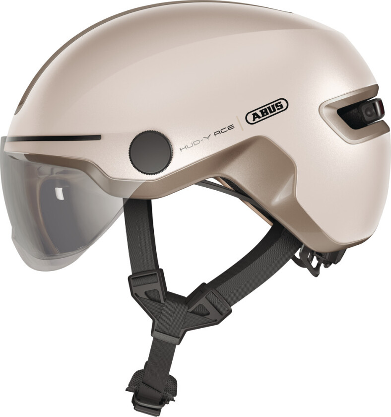 HUD-Y ACE sykkelhjelm LED Champagne Gold