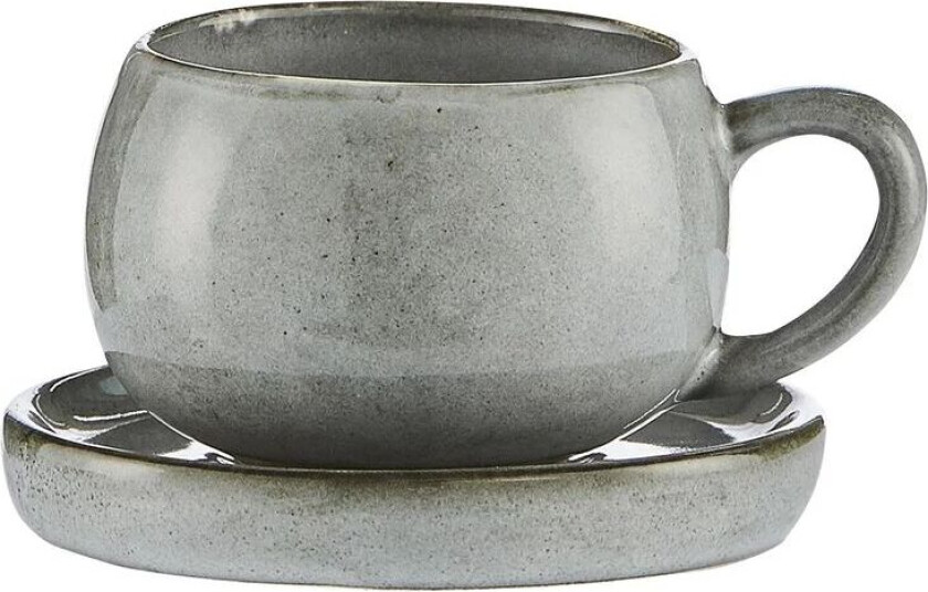 Amera espressokopp med fat Grå