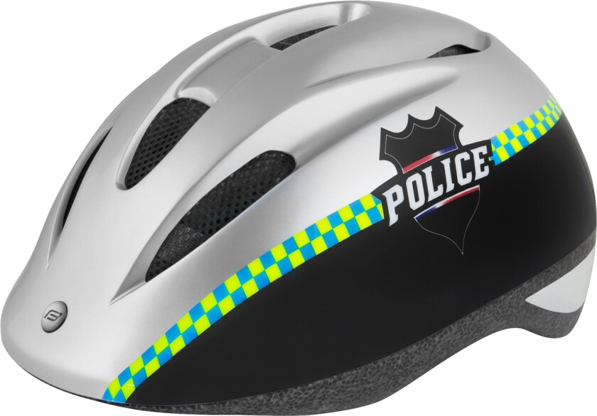 Fun Politihjelm Sølv/Sort/Grønn