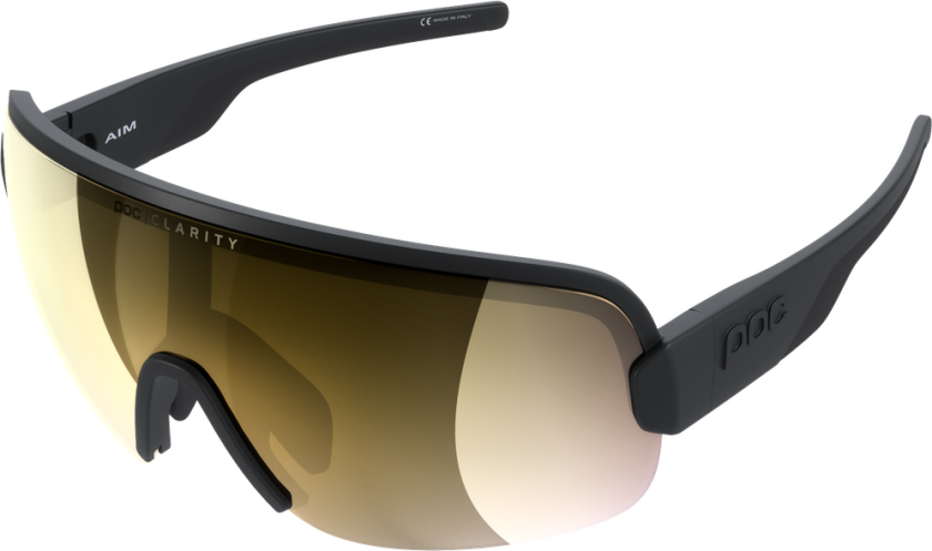 Aim Sykkelbriller Uranium Black Clarity Road Gold Mirror