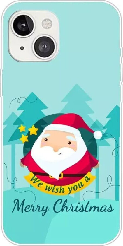 iPhone 13 Fleksibelt Plast Jul Deksel - Merry Christmas - Tegneserie julenissen