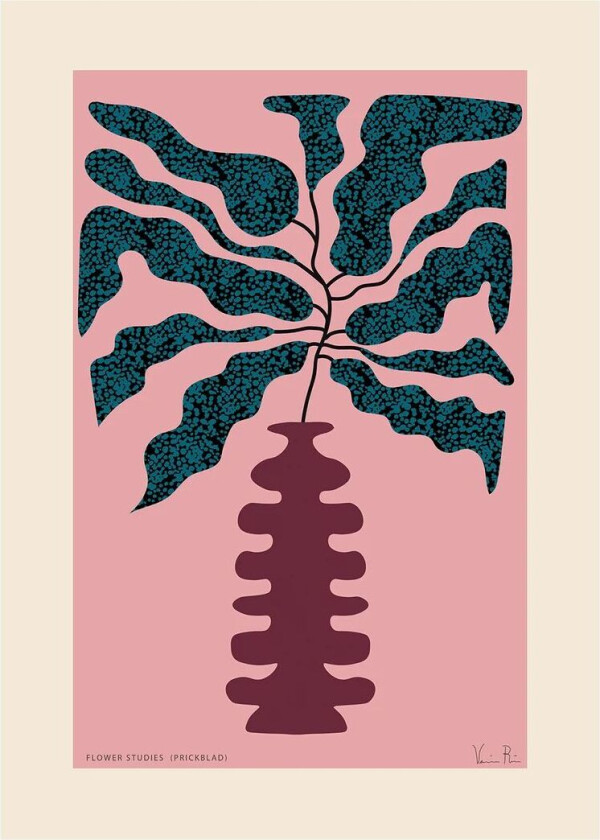 Flower Studies 01 (Prickblad) plakat 30 x 40 cm