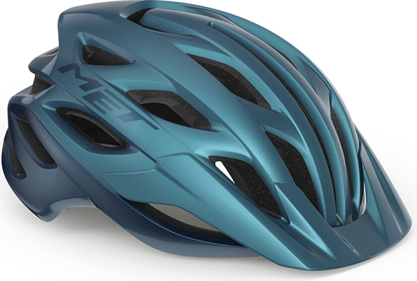 Met Veleno Sykkelhjelm - Metallblå