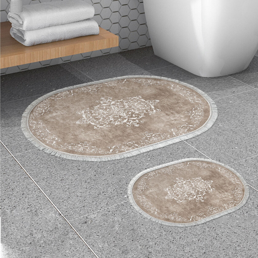 Panchoo Baderomsmatte 60x150 cm Rektangulær - Beige