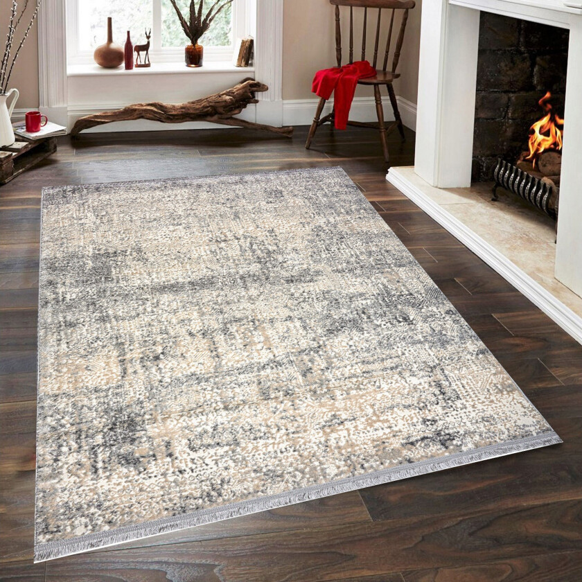 Bilde av Naveena Gangmatte 80x150 cm Rektangulær - Grå/Beige/Creme