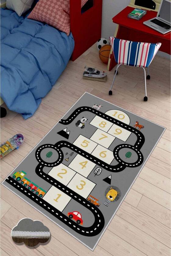 Noojo Gangmatte 100x150 cm Rektangulær - Grå