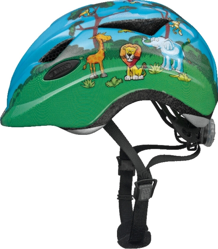 Abus Anuky Jungle Barnehjelm blå/grønn