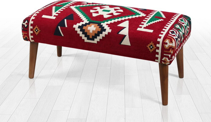 Crossett Sittepuff 91 cm - Rød/Hvit