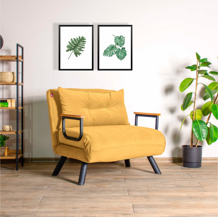 Alfredton Sovelenestol 175x60 cm - Sennepsgul