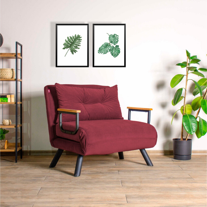 Alfredton Sovelenestol 175x60 cm - Rød