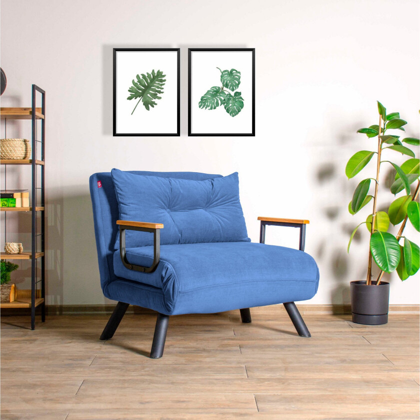 Alfredton Sovelenestol 175x60 cm - Blå