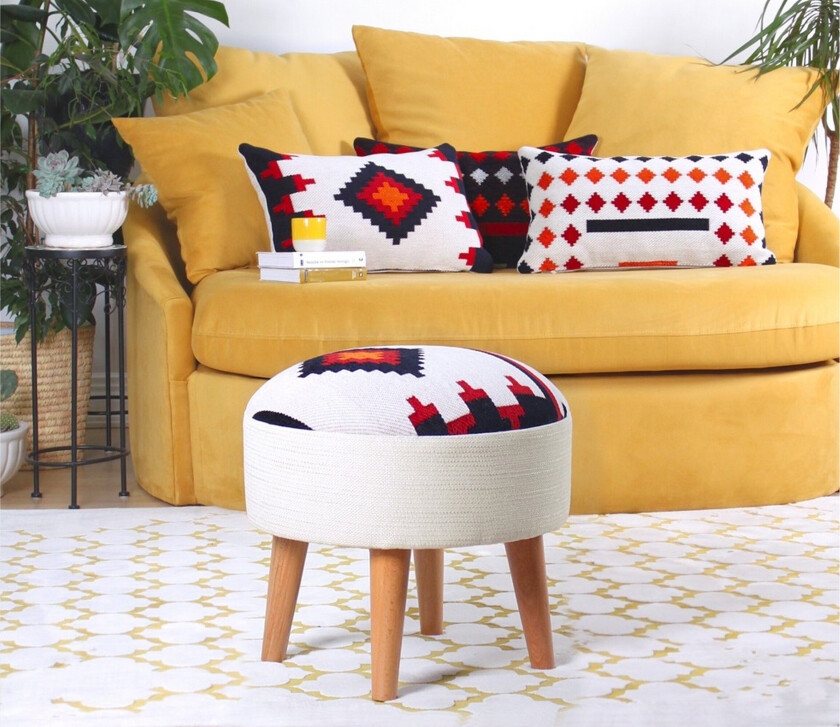 Opelousas Sittepuff 46 cm - Flerfarget