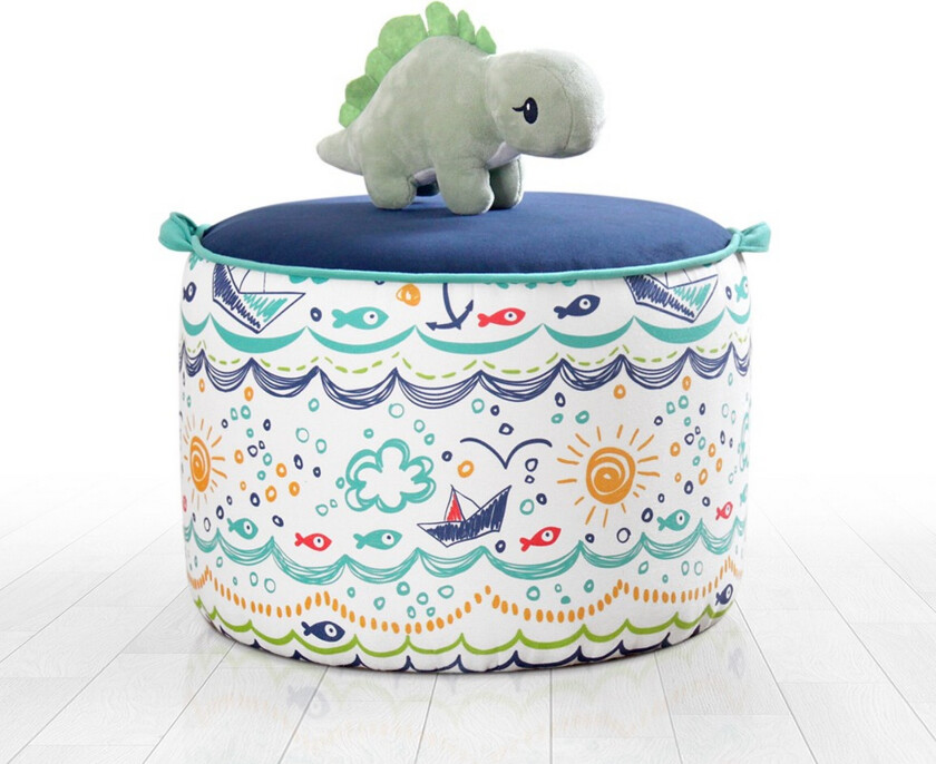 Lachine Barnestittepuff - Blå/Hvit