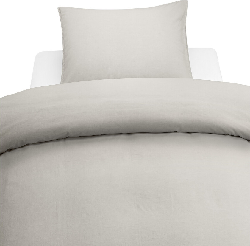 Borganäs Sengesett Vasket Linlook Dobbelt 3-delt - Beige