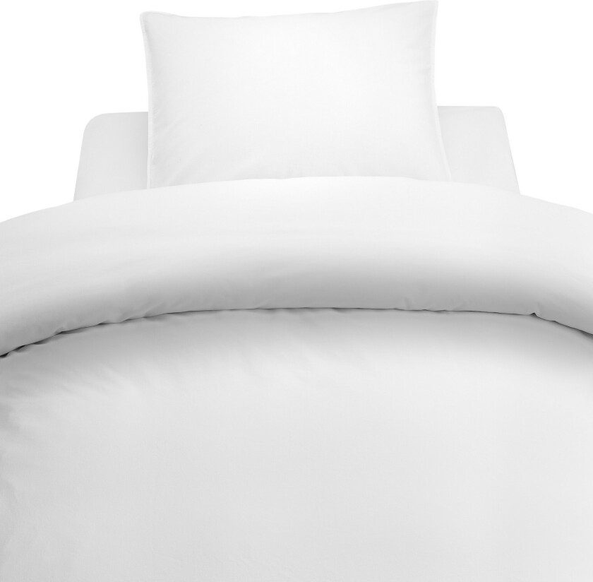 Borganäs Sengesett Vasket Linlook Dobbelt 3-delt - Hvit