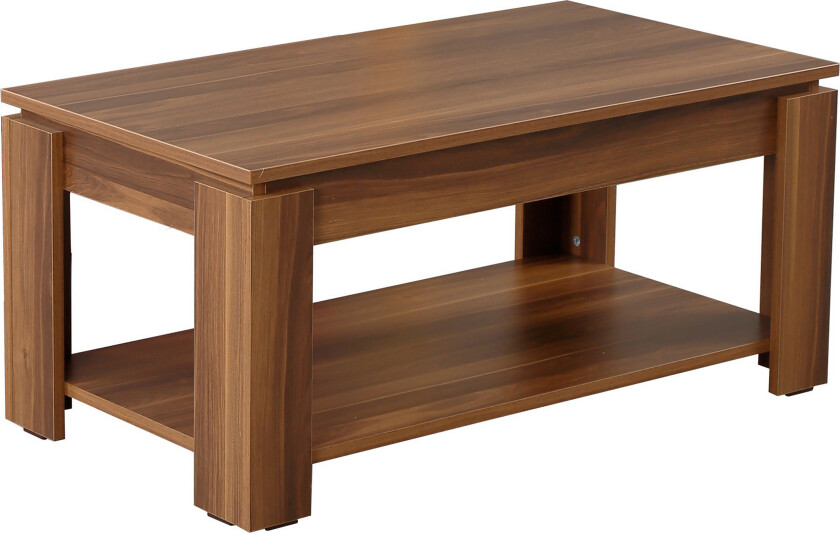 Comfortale Sofabord 104 cm med Oppbevaringshylle - Valnøttsbrun