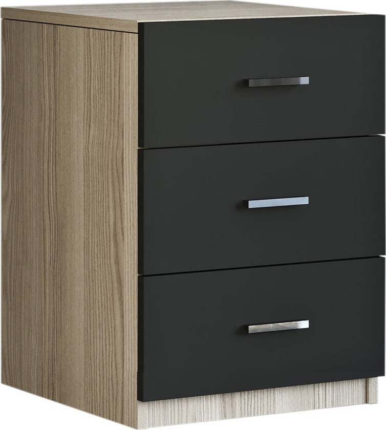 Barrock Nattbord 45 cm - Natur/Svart