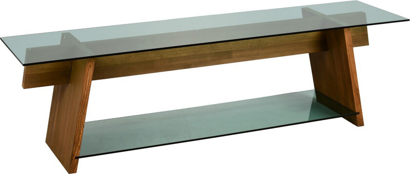 Noralee TV-benk 158 cm - Valnøtt/Grønn