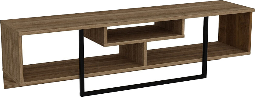 Naftali TV-Benk 149 cm - Valnøtt|Svart