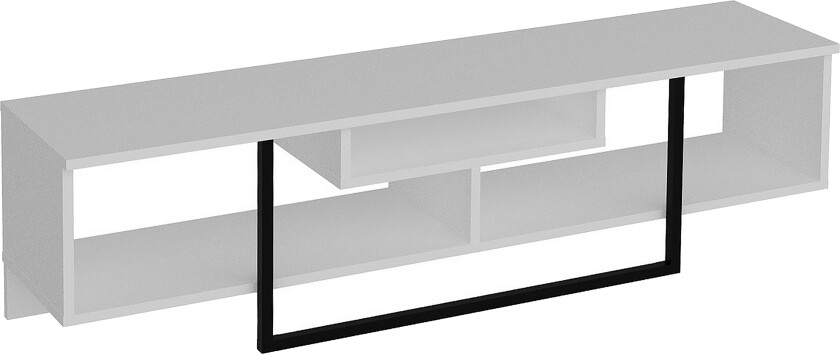 Naftali TV-Benk 149 cm - Hvit|Svart