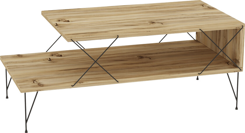 Jaennis Sofabord 100 cm - Natur/Svart