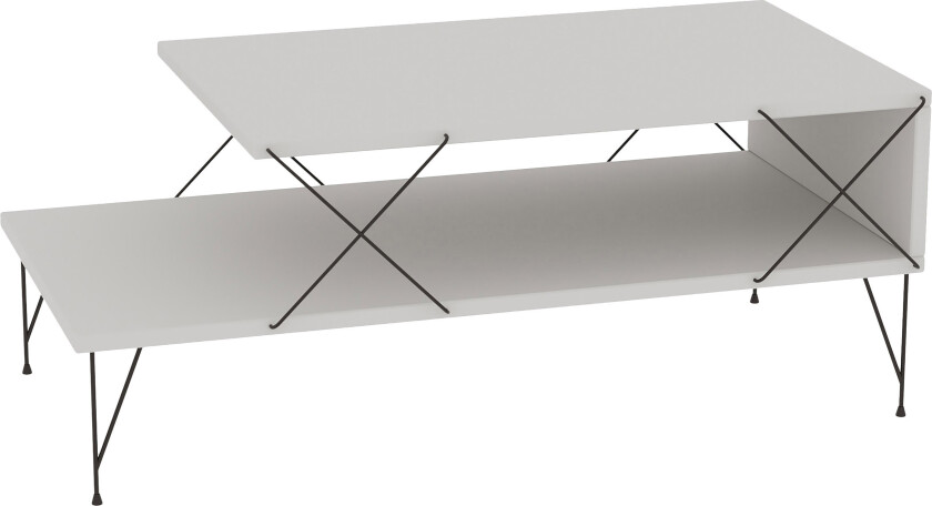 Jaennis Sofabord 100 cm - Hvit/Svart