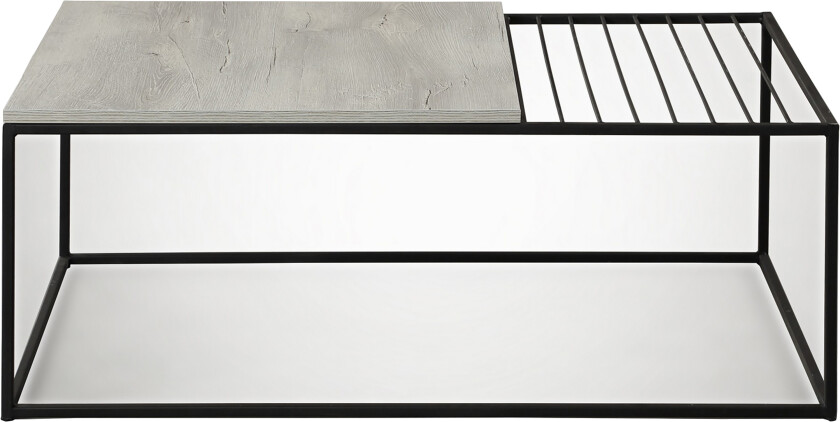 Falan Sofabord 95 cm Ribber - Hvit/Marmor