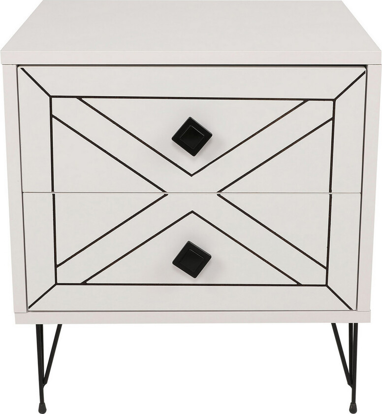 Dasina Nattbord 50 cm - Hvit