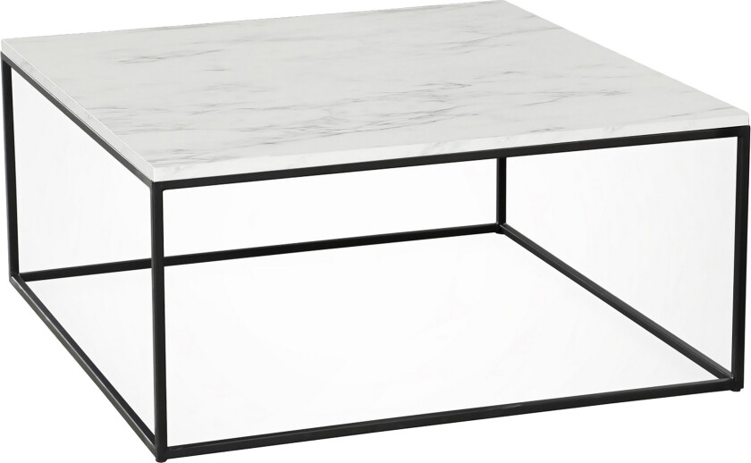 Falan Sofabord 75 cm Marmormønster - Hvit/Svart