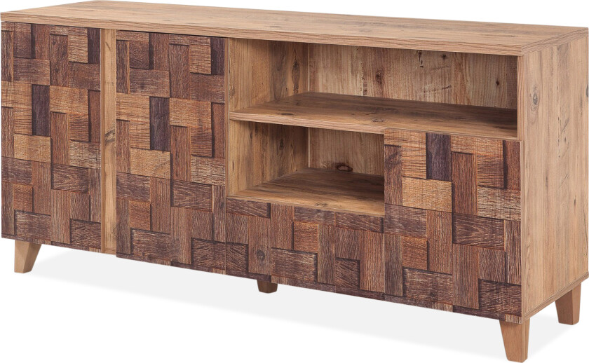 Sapphira Skjenk Flettemønster - Mørkebrun