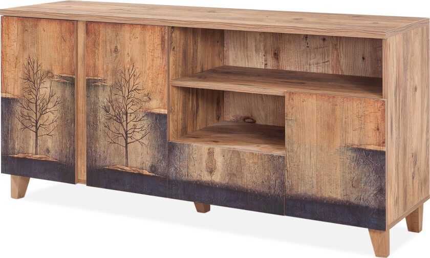 Sapphira Skjenk Tresilhuett - Brun/Grå