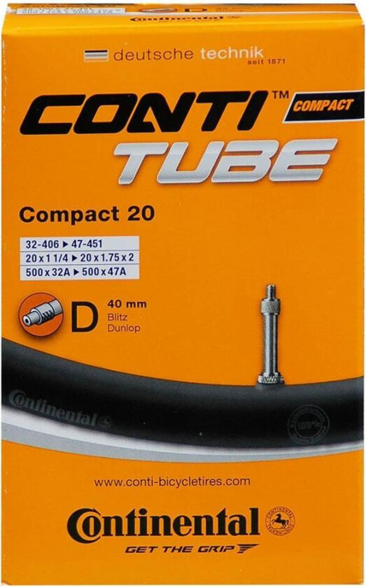 20"Slange 32/47-406/451 med 40mm dunlop ventil