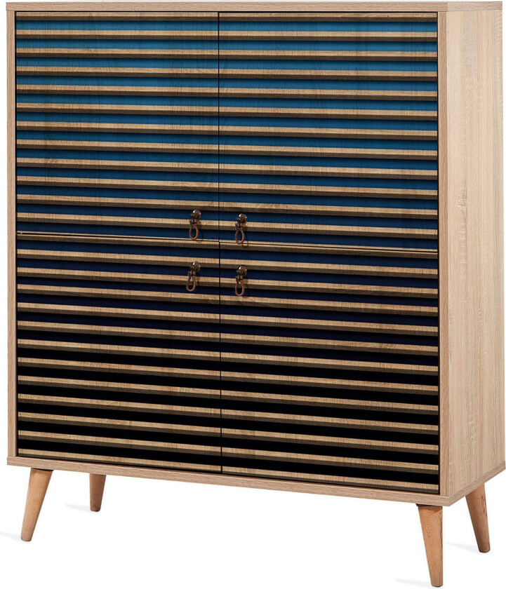 Brokind Oppbevaringsskap 111 cm - Brun/Blå