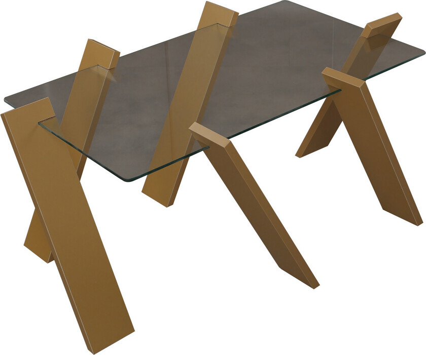 Comfortale Maxi Sofabord 92 cm - Glass/Senapsgul