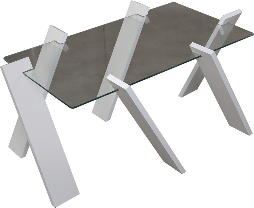 Comfortale Maxi Sofabord 92 cm - Glass/Hvit