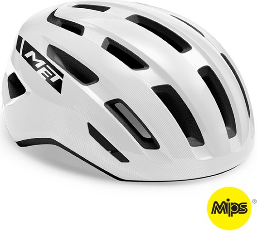 Miles MIPS sykkelhjelm White Glossy