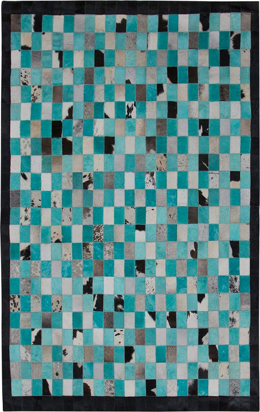 Daleisa Matte 140x200 cm Lær - Blå