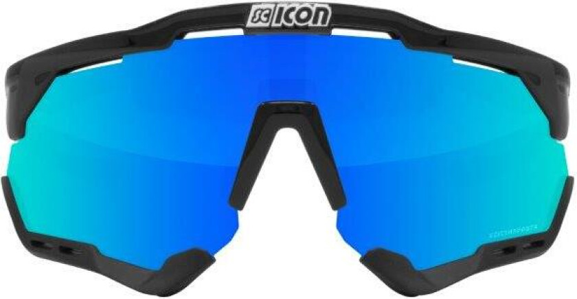 Aeroshade XL sykkelbriller Black Gloss Multimirror Blue