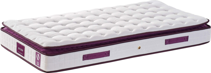 Springfjærmadrass 90x200 cm - Hvit/Lila